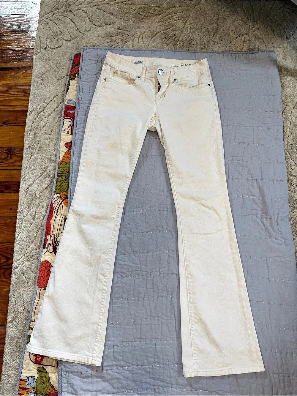 Gap Curvy Boot White Bootcut Jeans Waist 26/2